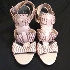 "Levity" leather heeled sandals